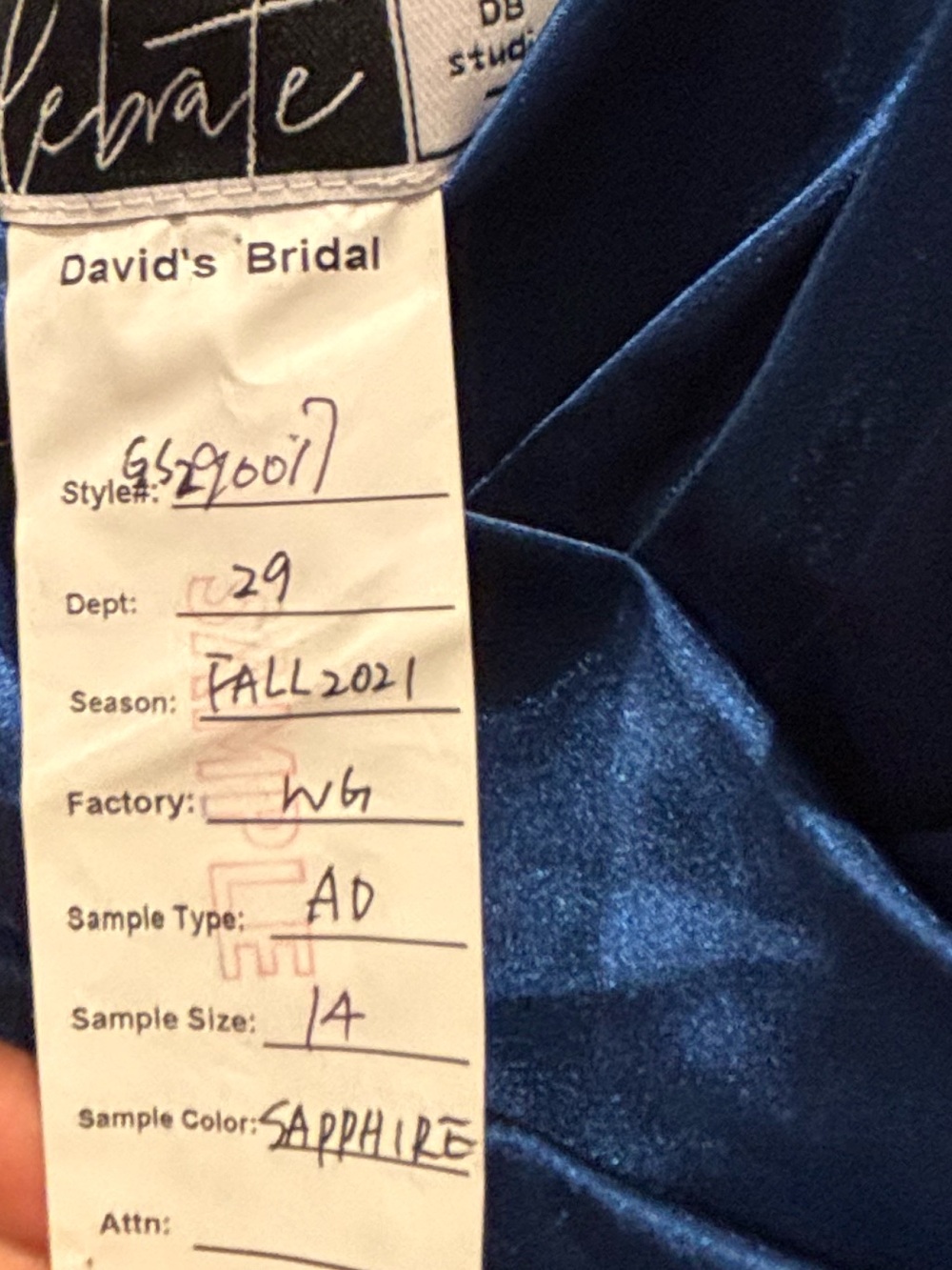 Satin Cowl Neck Evening Dress in Deep Blue (petite friendly!) - Picture 5 of 5